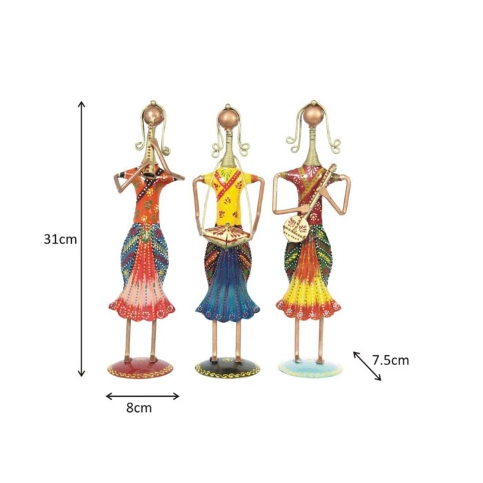 Handicrafts Paradise Musical Lady Dolls Set Handmade Decorative Gift - Image 4