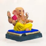 AMBUJA LIGHT YELLOW-KP 12 INCH ECO FRIENDLY GANESH IDOL - Image 4