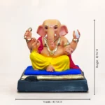 AMBUJA LIGHT YELLOW-KP 12 INCH ECO FRIENDLY GANESH IDOL1