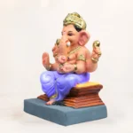 Eco friendly Ganesh murti 12 inch Chaurang Light Purple online booking