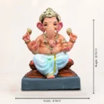 Setup View Chaurang White Kp 12 Inch Clay Murti For Home Puja