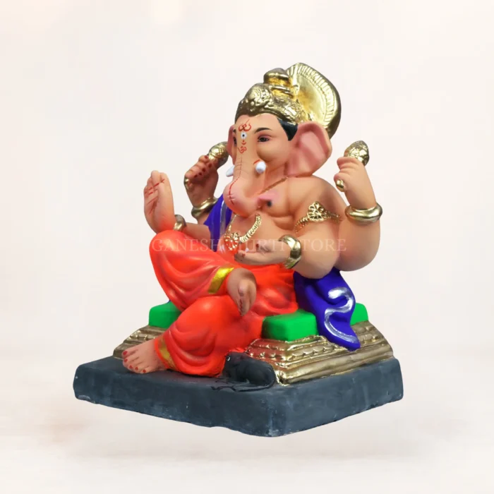 Coach-N KP Orange Dhoti 12 Inch Eco Friendly Ganesh Idol - Image 3