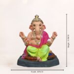 Handmade Eco Friendly Ganesh Idol in Noida crafted from Shadhu Mati with vibrant colors and detailed artistry