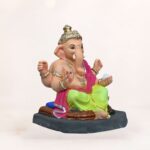 Premium Eco Friendly Ganpati Idol in Noida made with Shadhu Mati, 14-inch colorful Ganesh murti for worship