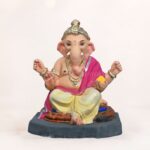Buy Eco Friendly Ganpati Idol in Delhi made from Shadhu Mati, 14-inch multicolor handcrafted Ganesh murti