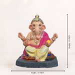 14-inch Eco Friendly Ganpati Idol in Delhi crafted from Shadhu Mati with vibrant colors for sustainable Ganesh Chaturthi worship
