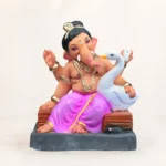 Hans Baal Light Purple 12-Inch Eco-Friendly Ganesh Idol - KP