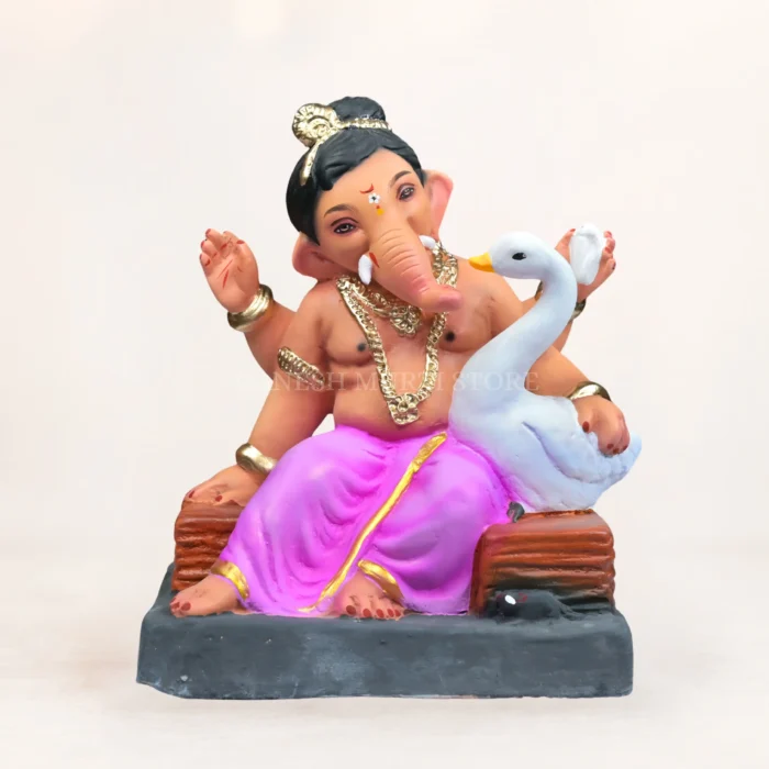 Hans Baal Light Purple 12-Inch Eco-Friendly Ganesh Idol - KP - Image 1
