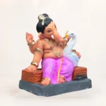 Hans Baal Pink 12-Inch Eco-Friendly Ganesh Idol made of natural clay