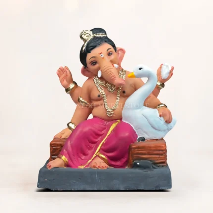 e craftsmanship of Hans Baal Maroon eco friendly Ganpati idol