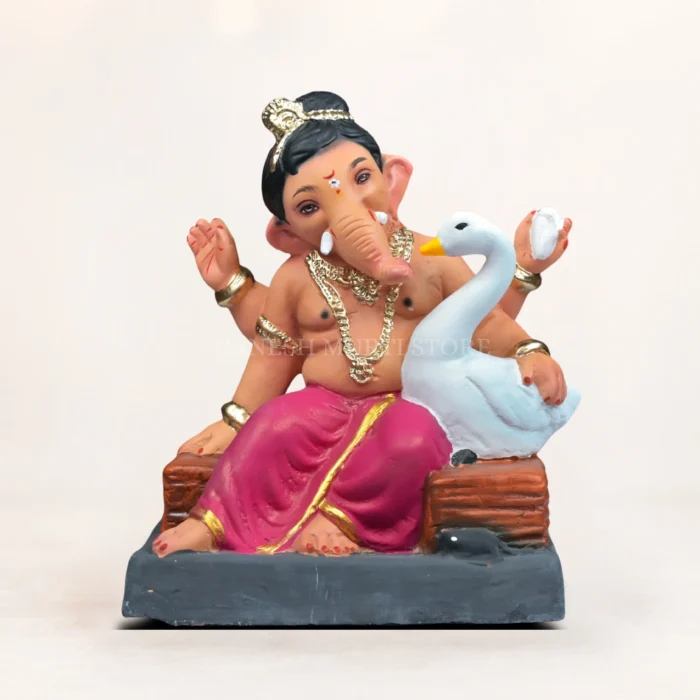 e craftsmanship of Hans Baal Maroon eco friendly Ganpati idol