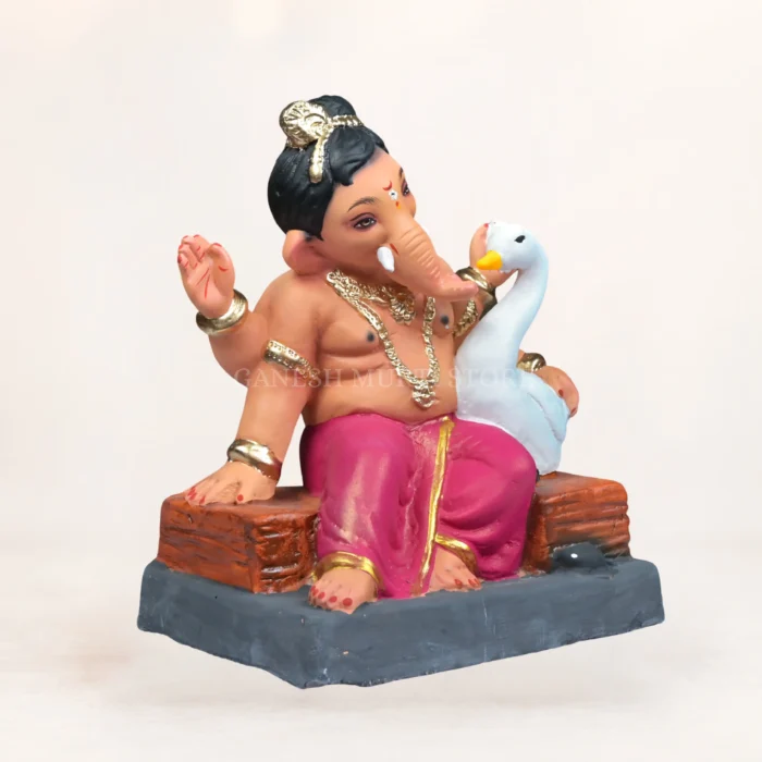 Hans Baal Maroon eco friendly clay Ganesha murti