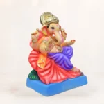 12-inch eco-friendly Shadu Mati Ganpati Murti by Mukesh Murtikar made from river clay for traditional Ganesh worship