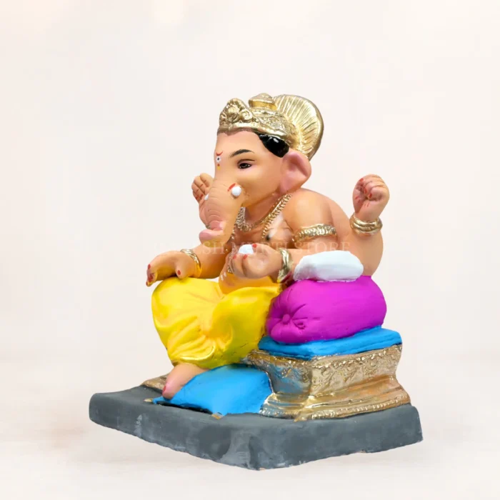 Buy Handcrafted Natural Clay Ganesh Idol Online | Eco-Friendly Ganpati Murti for Ganesh Chaturthi
