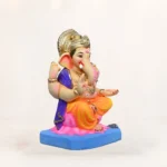 Kamal Yellow Dhoti 15 Inch Eco-Friendly Ganpati Idol handcrafted from natural Shadu clay for Ganesh Chaturthi.