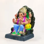 Lal Bagh Cha Raja Sky Blue 12-Inch Eco Friendly Ganesh Idol made of shadu mati