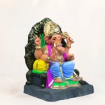 Lal Bagh Cha Raja Sky Blue eco friendly clay Ganpati idol