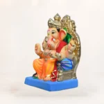 Eco Friendly Ganpati Idols made from Shadu Mitti, 15 inch handmade Ganesh idol with non-toxic colors in New Delhi.