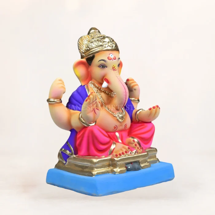 Mahisuri Pink eco friendly clay Ganesha murti