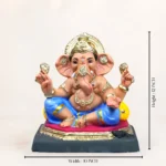 Traditional eco-friendly Ganpati Murti handcrafted from natural clay for Ganesh Chaturthi celebrations and eco-safe visarjan