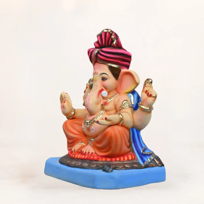 Eco Friendly Ganpati Murti in Noida made from Shadhu Mati, 15 inch handcrafted Ganesh idol for eco-conscious celebrations.