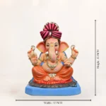 15-inch Shadhu Mati Eco Friendly Ganesh Murti in Noida with multi-color finish for Ganesh Chaturthi celebrations.