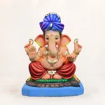 Eco Friendly Ganpati Murti in Noida made from Shadhu Mati, 14-inch multicolor handcrafted idol for Ganesh Chaturthi