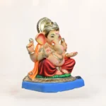 Mahisuri Red Dhoti eco friendly Ganpati murti 15 inch shadu mati clay handcrafted multi color Ganesh idol New Delhi