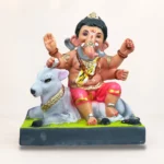 premium Nandi Shankar Pink biodegradable Ganesha idol