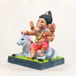 Nandi Shankar Pink 12-Inch Eco Friendly Ganesh Idol sculpted from natural shadu mati