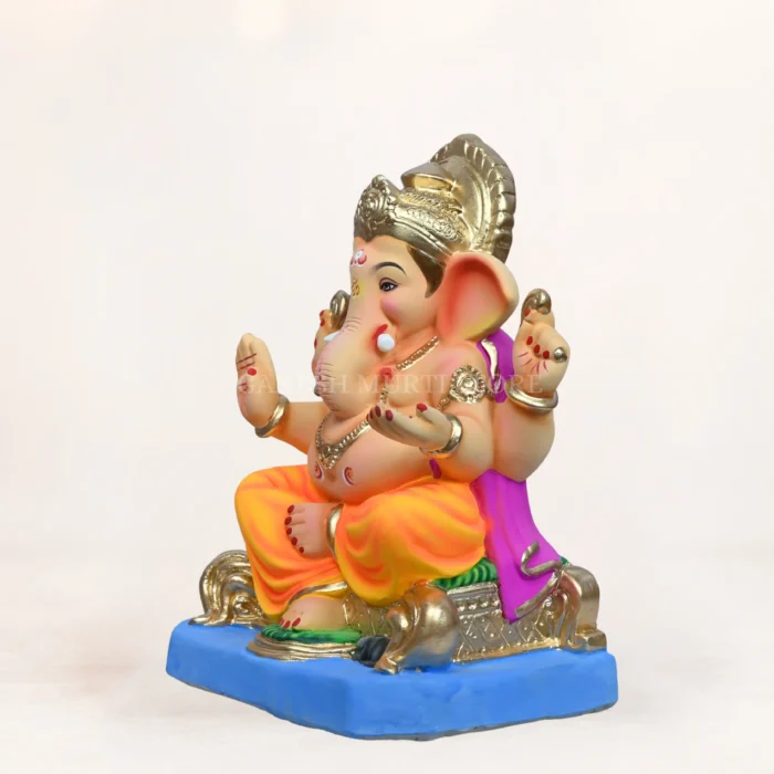 Premium 15-inch Eco Friendly Ganpati Murti in Noida made from Shadhu Mati for sustainable Ganesh celebrations