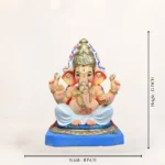 Handmade Tirupati Balaji White 15 inch eco friendly Ganpati idol made from natural Shadhu Mati