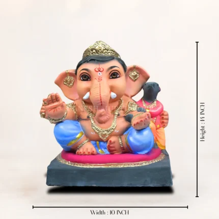 Premium eco-friendly Ganpati murti made from natural clay with handcrafted detailing for Ganesh Chaturthi celebrations.