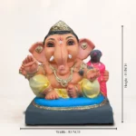 Biodegradable Ganesh idol crafted from natural materials for eco-conscious festive celebrations.