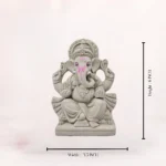 6 inch Gandhipa eco friendly clay Ganpati idol side view for Ganesh Chaturthi