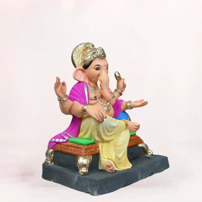 Koach Load Light Yellow 18″ Inch Eco-Friendly Ganpati Idol