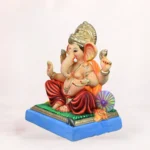Eco friendly ganesh murti in delhi - Mahisuri Double Load Red 18 Inch Ganpati Idol.