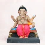 Raja Bal Pink Load 18 Inch Eco Friendly Ganesh Idol Shadu Mati clay