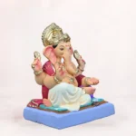 Shivrekar N Load White Dhoti 18 Inch Eco Friendly Ganpati Murti Side View Shadu Mati clay