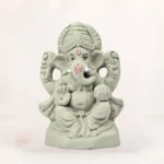 Unpainted 6 Inch Mangala Murti Eco-Friendly Clay Ganpati Idol made from natural Shadu Mati