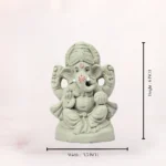 6 Inch Mangala Murti Eco-Friendly Clay Ganpati Idol with height measurement scale